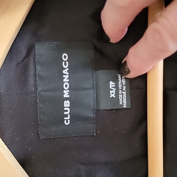 Club Monaco Black Boucle Wool Coat XS - Picture 7 of 12